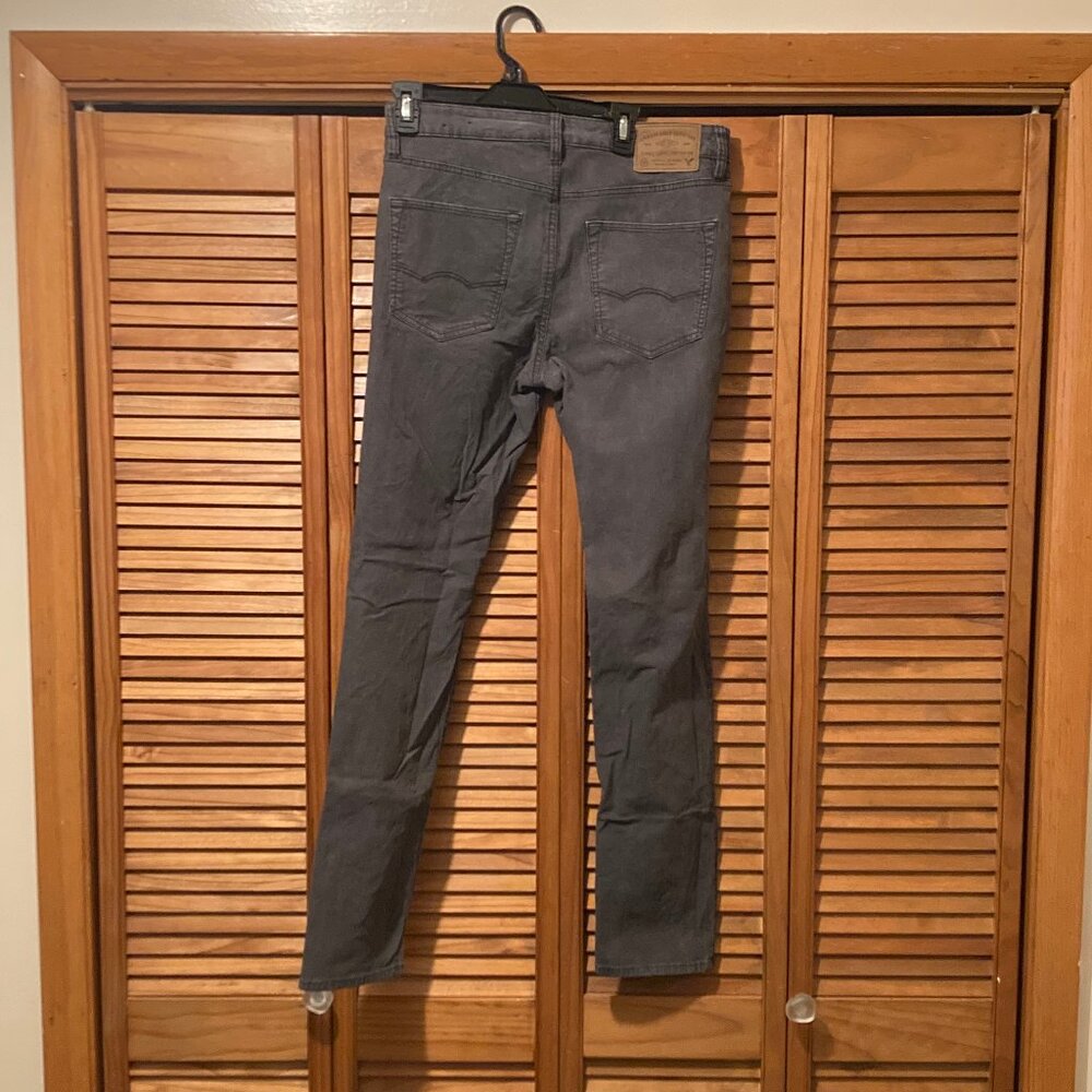 MENS AMERICAN EAGLE OUTFITTERS GRAY CORDUROY PANTS SLIM 32X34